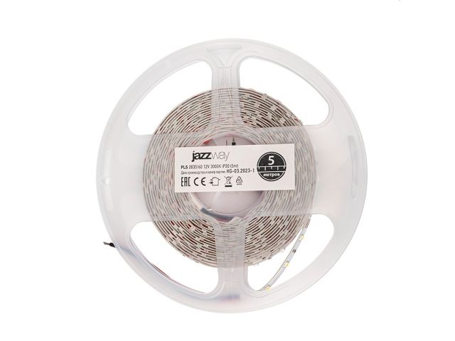 Image 1 Лента светодиодная PLS 2835/60 (6.0 Вт/м, 480 Лм/м, 3500К, IP20, 12В (5 м в уп.) JAZZWAY