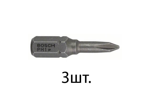 Насадка крестообразная PH1 25мм  (3шт)