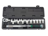 Ключ динамометрич. 40-210 Н/м 1/2" + рожковые насадки 13-30мм TOPTUL