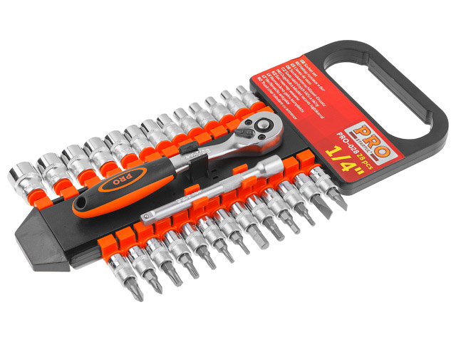 Набор головок и бит 28пр. 1/4" PRO STARTUL (PRO-028)