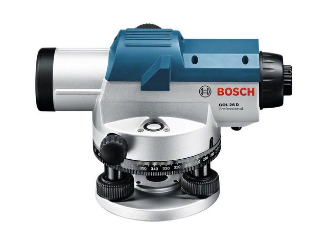 Нивелир оптический BOSCH GOL 26 D KIT со штативом и рейкой в кейсе