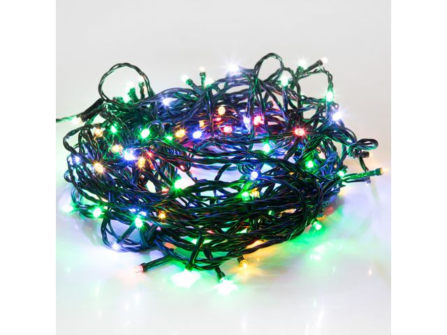 Гирлянда "Твинкл Лайт" 4 м, темно-зеленый ПВХ, 25 LED, цвет мультиколор