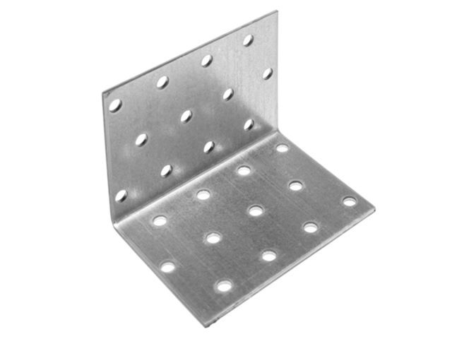 Уголок крепежный равносторонний 80х60х60 мм KUR белый цинк STARFIX