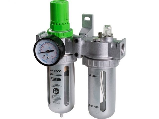 Фильтр воздушный ECO AU-02-14 с регулятором давления и маслораспылителем (1/4", 1750л/мин)