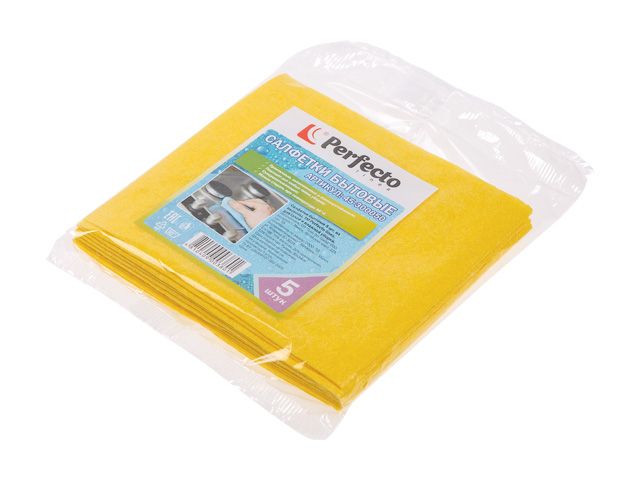 Image 2 Салфетки бытовые, 5 шт., 30х34 см, вискоза, PERFECTO LINEA