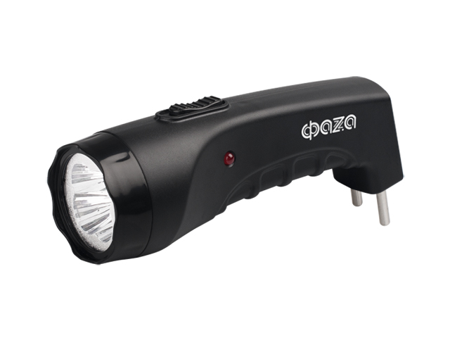 Фонарь светодиодный AccuF2-L04-bk (черн.) аккум. ФАЗА