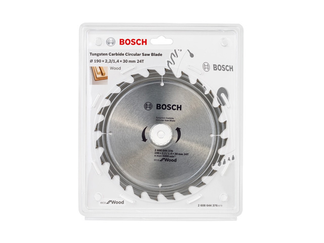 Диск пильный 190х30 мм 24 зуб. по дереву ECO WOOD BOSCH