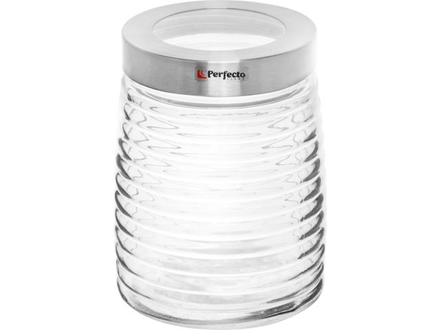 Image 1 Банка для сыпучих продуктов стеклянная Ажур (Azhur) 1400 мл, PERFECTO LINEA