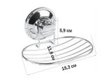 Watch image 3 Мыльница настенная на вакуумной присоске, хром. сталь, FIX LOCK, PERFECTO LINEA