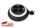Удлинитель 3м на барабане (4 роз., 3.3кВт, с/з, ПВС) черно-белый Brennenstuhl Comfort-Line