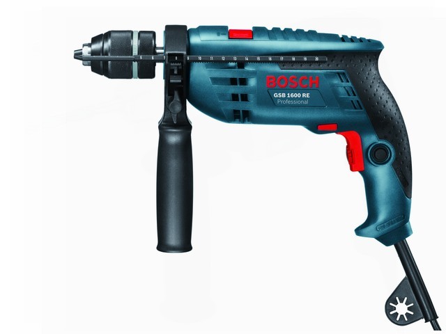 Дрель ударная BOSCH GSB 1600 RE в кор.