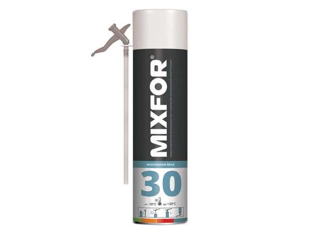 Пена монтажная бытовая всесезонная MIXFOR Foam Home 30, (500мл)