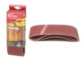 Шлифлента 75х457мм P180 бесконечная 3шт. WORTEX