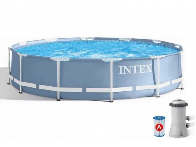 Каркасный бассейн Prism Frame, круглый, 366х76 см + фильтр-насос 220 В, INTEX