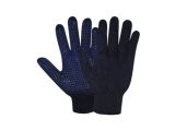 Перчатки х/б с ПВХ "Точка", 7,5класс,черные, РБ (мин. риски)