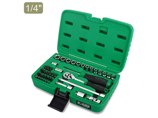 Image 1 Набор головок 1/4" 4-14мм 41предм. 6гр. TOPTUL