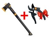 Топор-колун Fiskars Solid + Секатор контактный FISKARS PowerLever