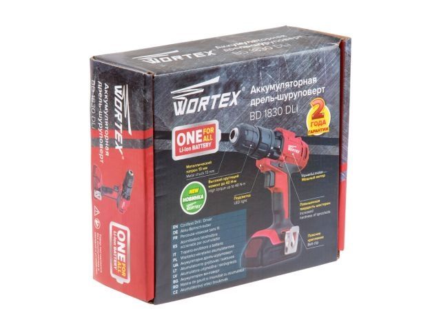 Image 7 Аккум. ударная дрель-шуруповерт WORTEX BD 1830 DLi в кор.