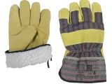 Перчатки кожанные комбинированные утеплённые