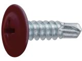Саморез 4.2х16 мм с прессшайбой, цинк, со сверлом, RAL 3011 (14000 шт в коробе) STARFIX