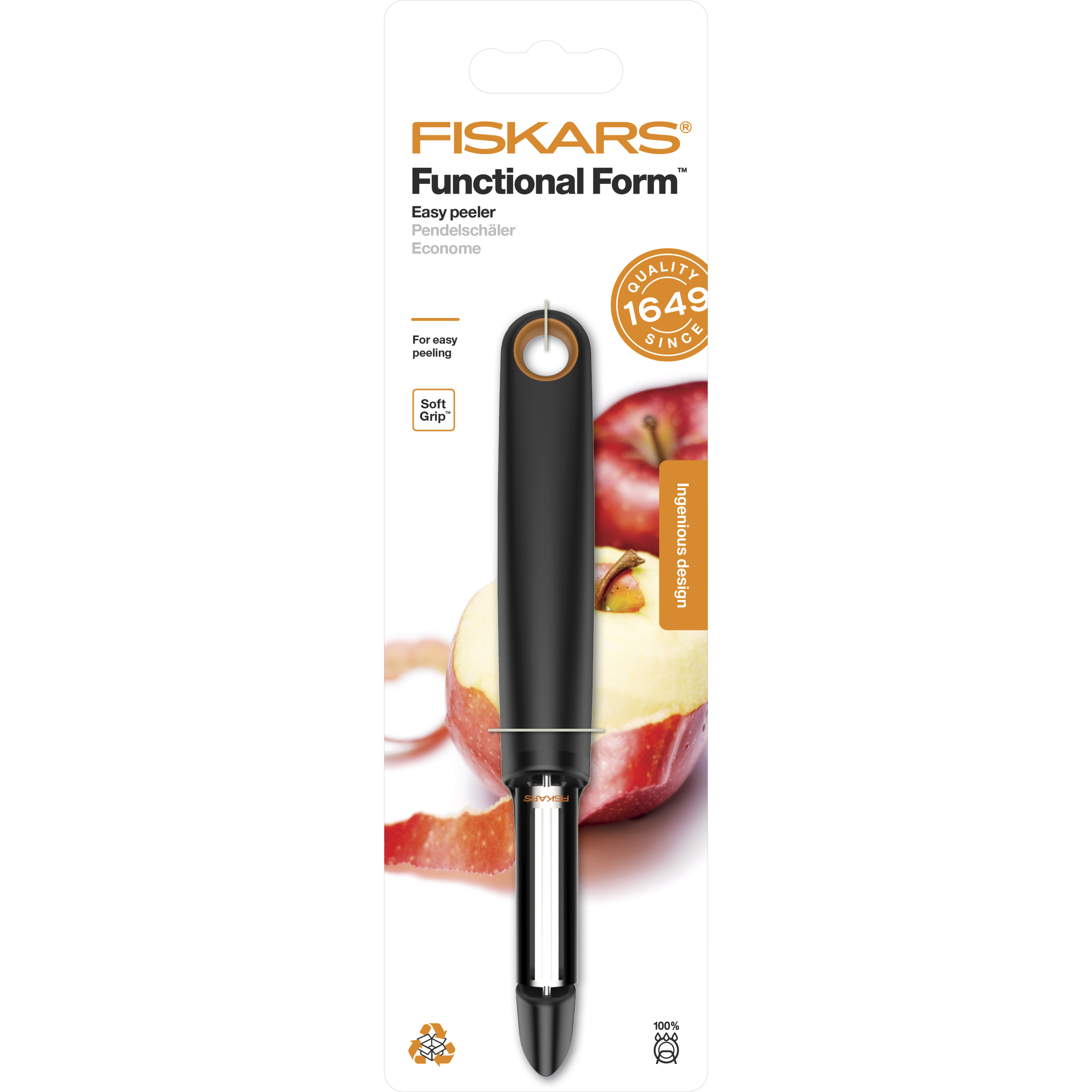 Нож для чистки с поворотным лезвием  Functional Form  Fiskars
