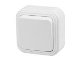 Выключатель 1 клав. (открытый, до 6А) белый, Стандарт, Юпитер