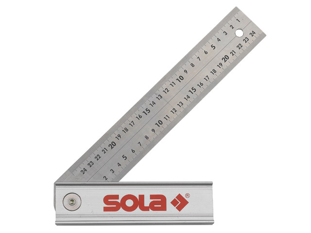 Угольник складной 250х170мм алюм. рукоятка QUATTRO (SOLA)