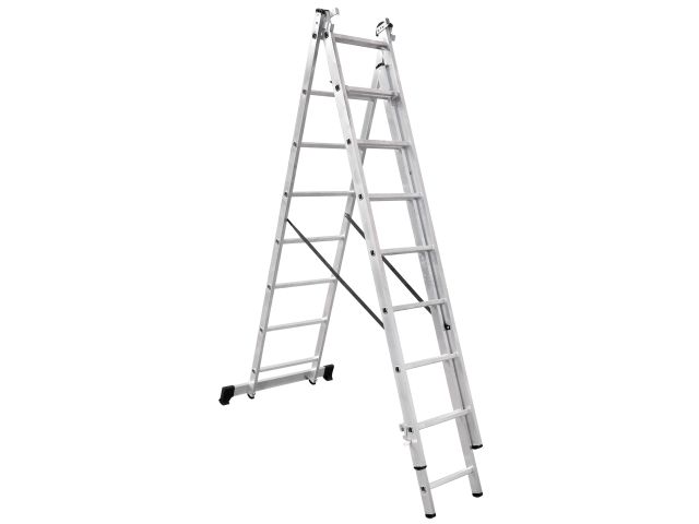 Image 4 Лестница алюм. 3-х секц. 201/474/214см 3х8 ступ., 9,9кг PRO STARTUL (ST9944-08)