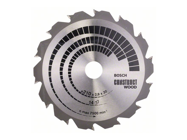 Диск пильный 210х30 мм 14 зуб. по дереву CONSTRUCT WOOD BOSCH