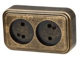 Розетка 2-ая (открытая, б/з) бронз., Стандарт, Юпитер