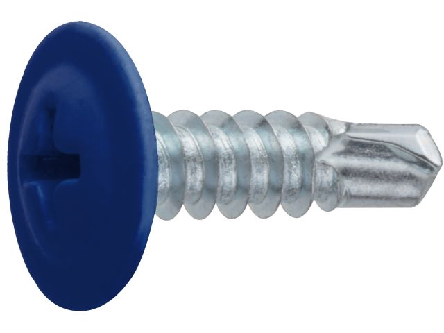 Саморез 4.2х16 мм с прессшайбой, цинк, со сверлом, RAL 5002 (150 шт в пласт. конт.) STARFIX