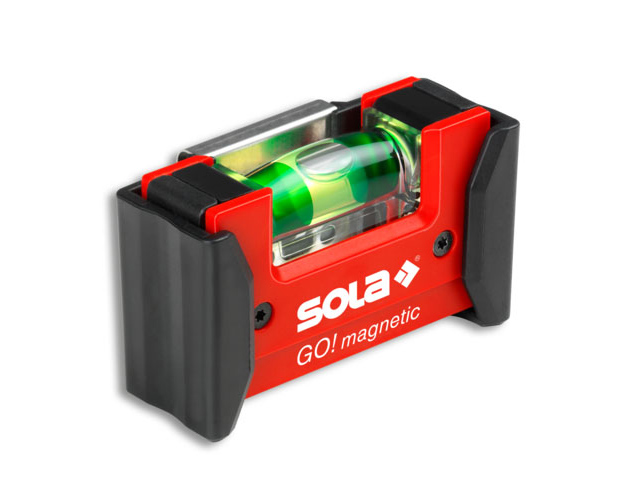 Уровень 68 мм 1 глазок пластм. GO! magnetik CLIP! (SOLA) Магнитный