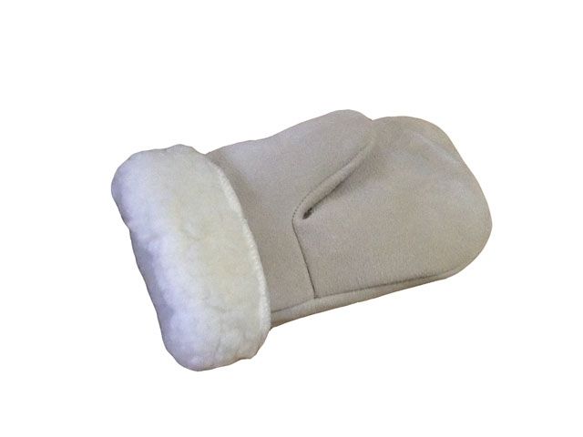 Image 1 Рукавицы спилковые натур. мех (цельные)