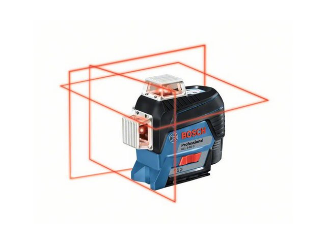 Нивелир лазерный линейный BOSCH GLL 3-80 C со штативом в кор.