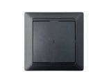 Выключатель 1 клав. (cкрытый, 10А) со световой индикацией, графит, Стиль, BYLECTRICA