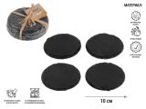 Watch image 1 Подставка для посуды, 4 шт., ф10 см., сланец, PERFECTO LINEA