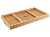 Watch image 3 Поднос-столик бамбуковый с ручками, прямоугольный, 50,5х30 см, BAMBOO, PERFECTO LINEA