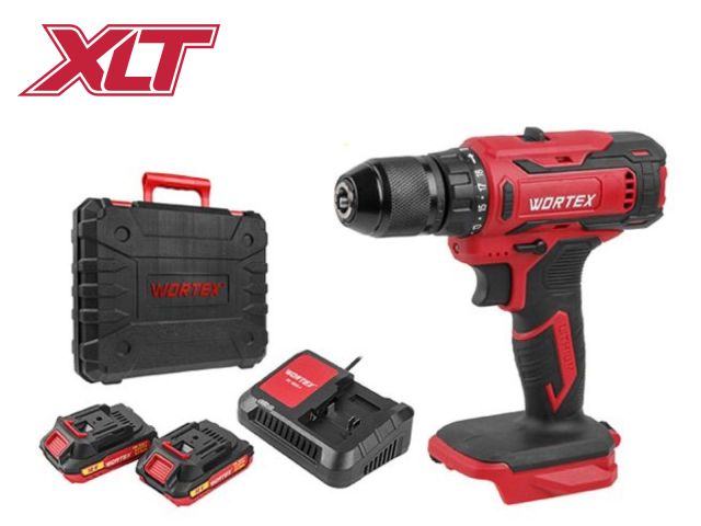 Аккум. дрель-шуруповерт WORTEX BD 1820-1 Li в чем. ALL1 18 В, 30 Н*м, 2х2 А*ч, БЗП(мет.) 13 мм