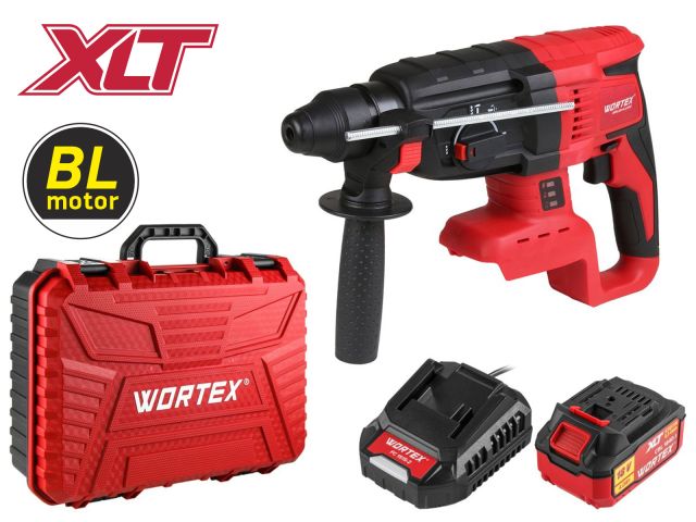 Аккум. перфоратор WORTEX CRH 1824-2 в чем. ALL1 МЕГА АКЦИЯ БЕСЩЕТ., 18 В, 2.6 Дж, 26 мм, 1х4 А*ч