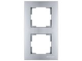 Рамка 2-ая вертикальная серебро, RITA, MUTLUSAN