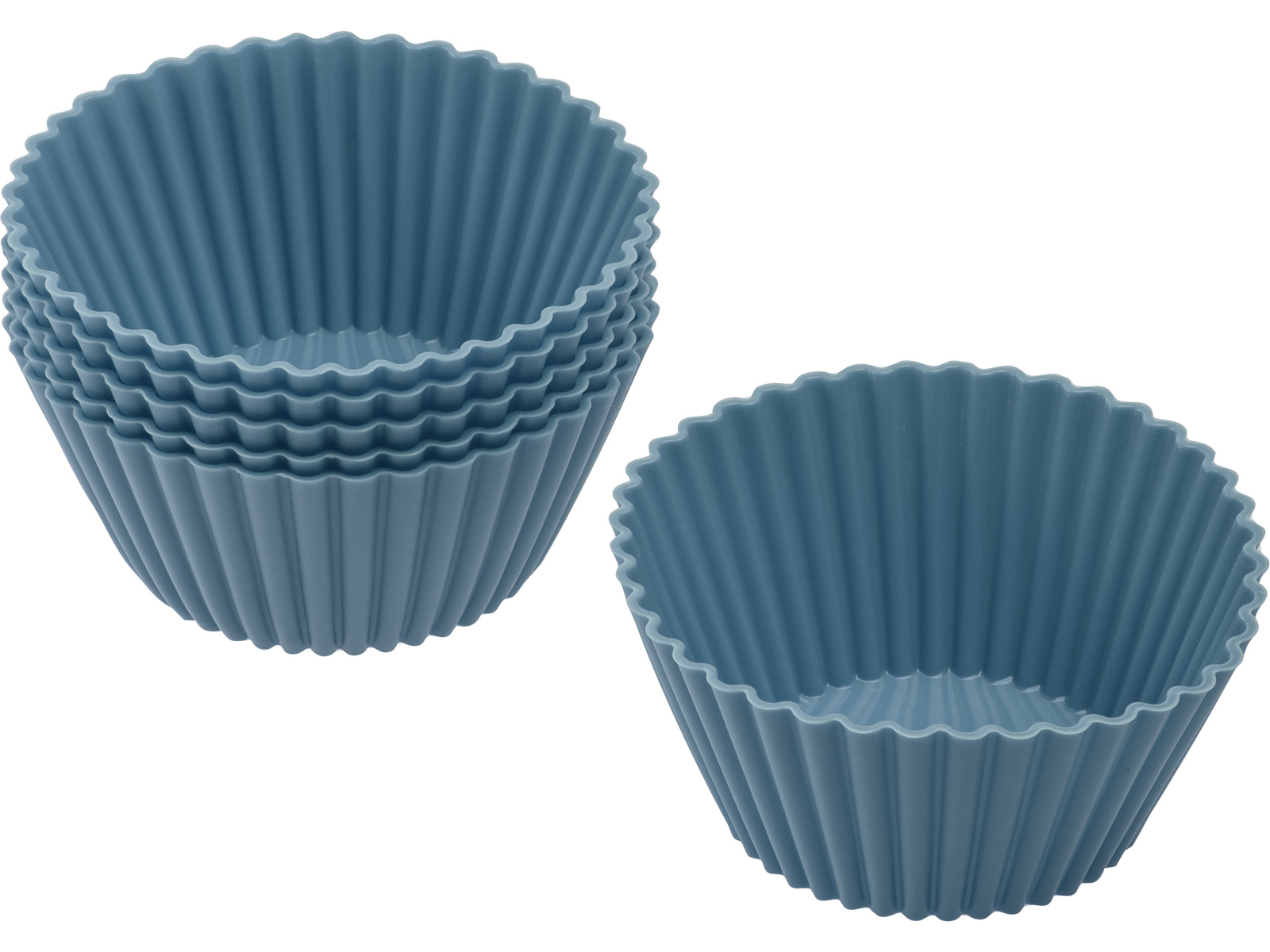 Форма для выпечки, силиконовая, кекс (маффин), 6,5 х 4,2 x 3 см, 6 штук, BLUESTONE, PERFECTO LINEA
