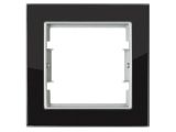 Рамка 1-ая черное стекло ELITRA, MUTLUSAN