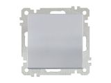 Выключатель 1-клав. двухполюсный (скрытый, винт. зажим) серебро, ELITRA, MUTLUSAN