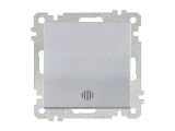 Выключатель 1-клав. (с подсветкой, скрытый, винт. зажим) серебро, ELITRA, MUTLUSAN