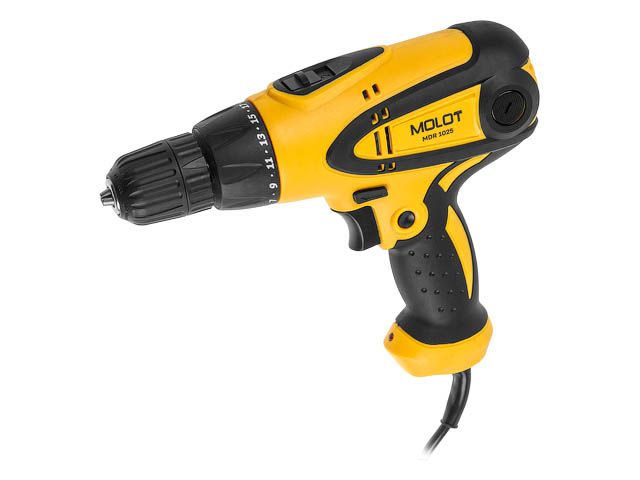 Дрель-шуруповерт MOLOT MDR 1025 в кор. 350 Вт, 25 Нм, 2 скор.