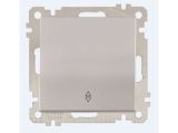 Выключатель проходной 1-клав. (скрытый, без рамки, пруж. зажим) серебро, DARIA, MUTLUSAN