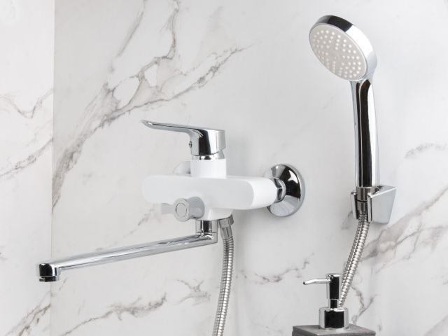 Image 2 Смеситель для ванны D35-A, серия 280 белый, ECONOCE