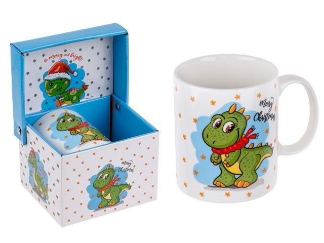 Image 2 Кружка керамическая, в кор., 360 мл., CHRISTMAS DRAGON-2, PERFECTO LINEA