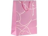 Пакет подарочный с ручками, 42х31х12 см., розовый, серия Amelia, PERFECTO LINEA
