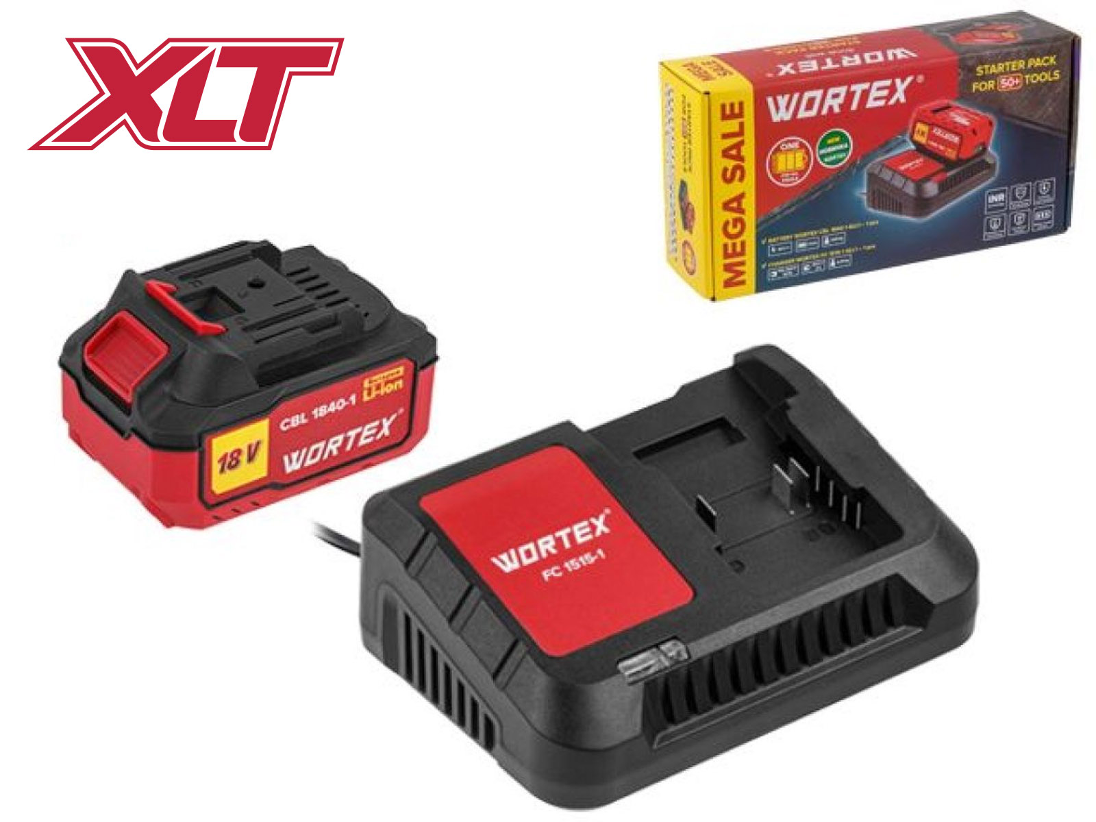 Набор аккумулятор 4 А*ч и зарядное устройство 1х2 А WORTEX ALL1 в кор. МЕГА АКЦИЯ